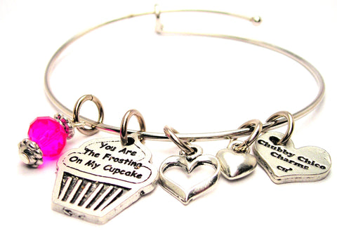 You Are The Frosting On My Cupcake Expandable Bangle Bracelet