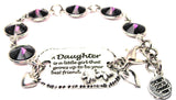 A Daughter Is A Little Girl That Grows Up To Be Your Best Friend Crystal Connector Bracelet