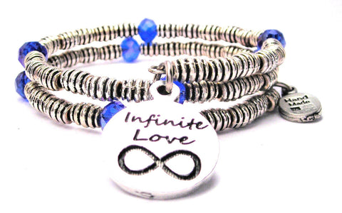 Infinite Love Circle Curly Coil Wrap Style Bangle Bracelet