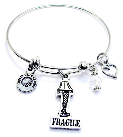 Fragile Leg Lamp Expandable Bangle Bracelet