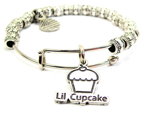 Lil Cupcake Metal Beaded Bracelet