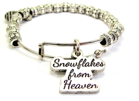Snowflakes From Heaven Metal Beaded Bracelet