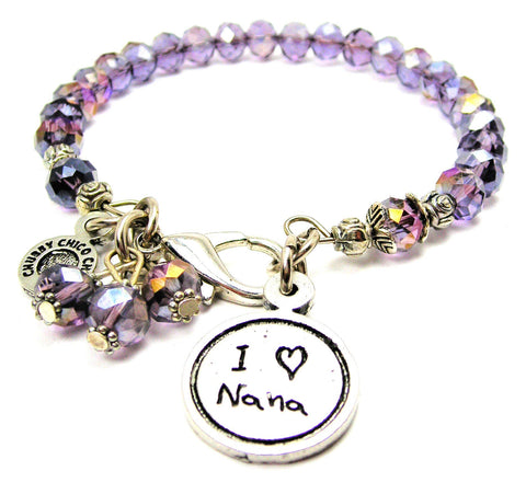 I Love Nana Splash Of Color Crystal Bracelet