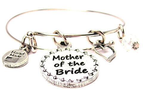 Mother Of The Bride Circle Expandable Bangle Bracelet