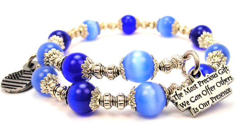 The Most Precious Gift We Can Offer Cat's Eye Beaded Wrap Bracelet