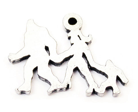 Big Foot Family Silhouette Genuine American Pewter Charm