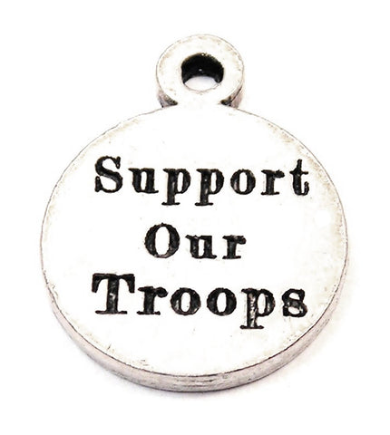 Support Our Troops Genuine American Pewter Charm