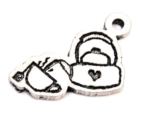 Pouring Tea Kettle Genuine American Pewter Charm
