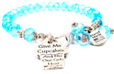 Give Me Cupcakes And No One Gets Hurt Splash Of Color Crystal Bracelet