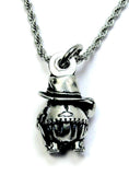Cowboy Gnome with cowgirl hat   3D  Charm Necklace