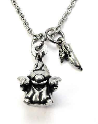 Taco Eating Gnome with an extra Jalapeno  20" Chain Necklace