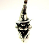 Witch Gnome Riding her Broom 3D Fly with me Charm Necklace