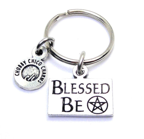 Blessed Be With Pentacle Key Chain