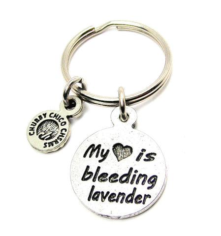 My Heart Is Bleeding Lavender Key Chain