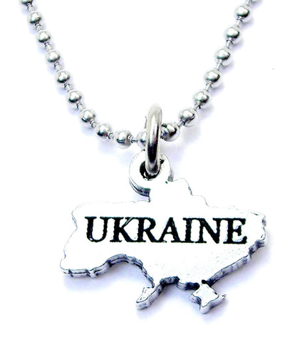 Ukraine Ball Chain Necklace