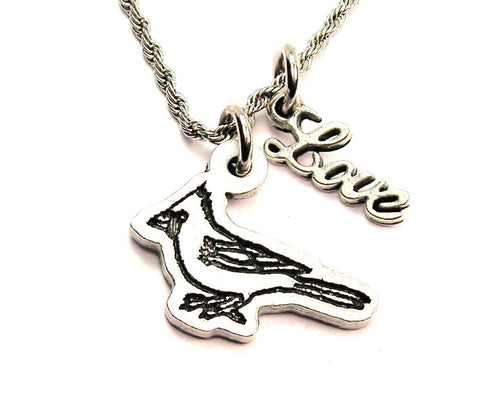 Cardinal 20" Chain Necklace With Cursive Love Accent