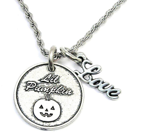 Lil Pumpkin 20" Rope Necklace With Love