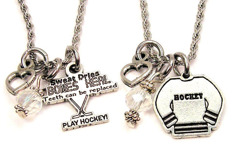 Hockey Fan Set Of 2 Rope Chain Necklaces