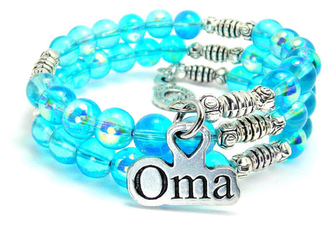 Oma Sea Siren Ocean Glass Wrap Bracelet