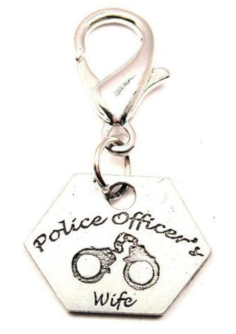 Police Officers Wife Zipper Pull