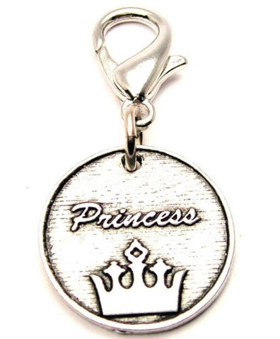 Princess Circle With Crown Zipper Pull