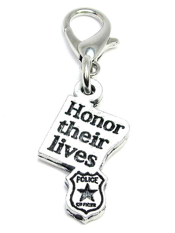 Honor Their Lives With Badge Zipper Pull