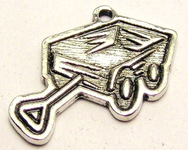 Little Red Wagon Genuine American Pewter Charm