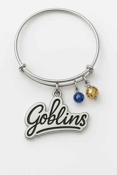 Goblins Cursive expandable Bangles with crystals