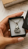 Book Lover Gnome 3D Single Charm Necklace