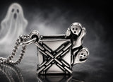Haunted Book Single Charm Necklace