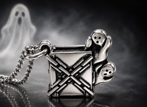 Haunted Book Single Charm Necklace