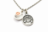 Coffee Lover 20" Chain Necklace With CUTE LITTLE COFFEE CUP