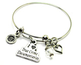I love true crime documentaries bangle Single Stacker