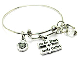 Murder shows and comfy clothes true crime documentaries bangle Bracelet