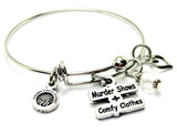 Murder shows and comfy clothes true crime documentaries bangle Bracelet
