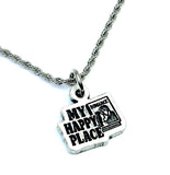 My happy place romance novel reading 20" Chain Necklace