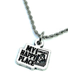 My happy place romance novel reading 20" Chain Necklace