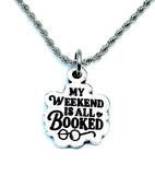My weekend is all booked 20" Chain Necklace  bookish