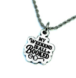 My weekend is all booked 20" Chain Necklace  bookish