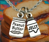 Jar Of Peanut Butter And Jar Of Jelly Charm Necklace