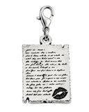 Officially Licensed H.D. Carlton Haunting Adeline, Gigi's Diary Page Pewter Bag Charm Clip