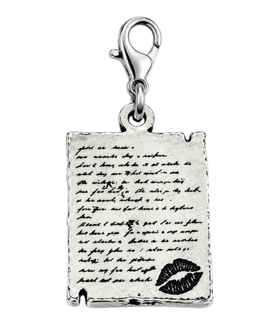 Officially Licensed H.D. Carlton Haunting Adeline, Gigi's Diary Page Pewter Bag Charm Clip