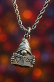 Book Lover Gnome 3D Single Charm Necklace