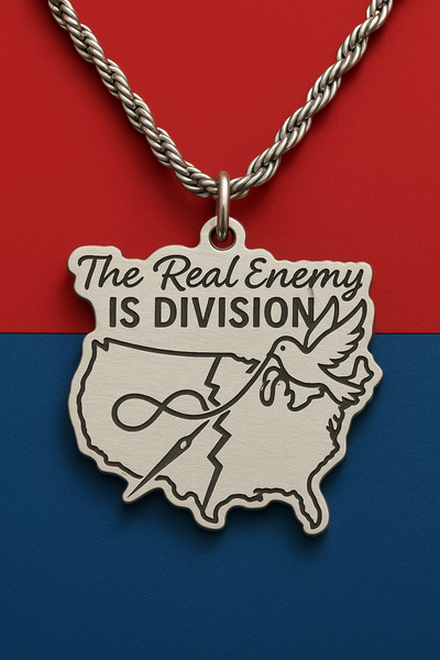 The real enemy is division necklace no war peace