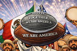 Together we are America football necklace