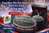 Together we are America football necklace