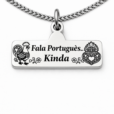 Fala Portugues kinda Single Charm Necklace for the bilinguals