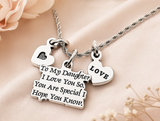 To My Daughter I Love You So. You Are Special I Hope You Know With Hearts Stainless Steel Rope Chain Necklace