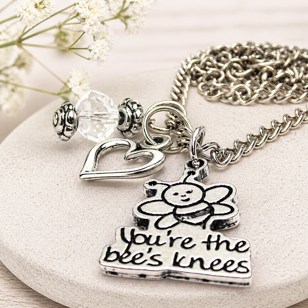 You're The Bees Knees Necklace with Small Heart