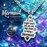If your thighs touch you are one step closer to being a Mermaid  20" Chain Necklace Mermaid jewelry